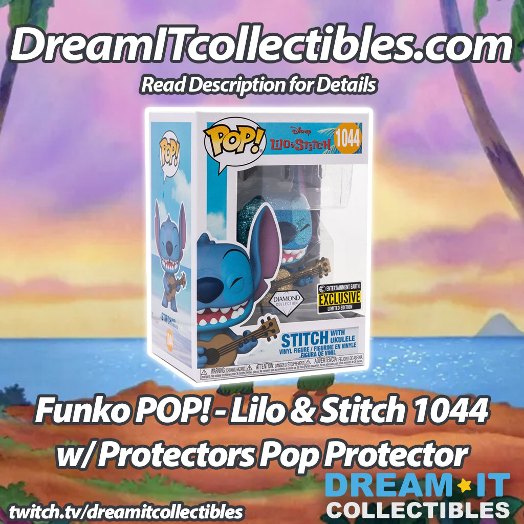 Lilo & Stitch Stitch with Ukulele Diamond Glitter Pop! Vinyl Figure  Exclusive #1044